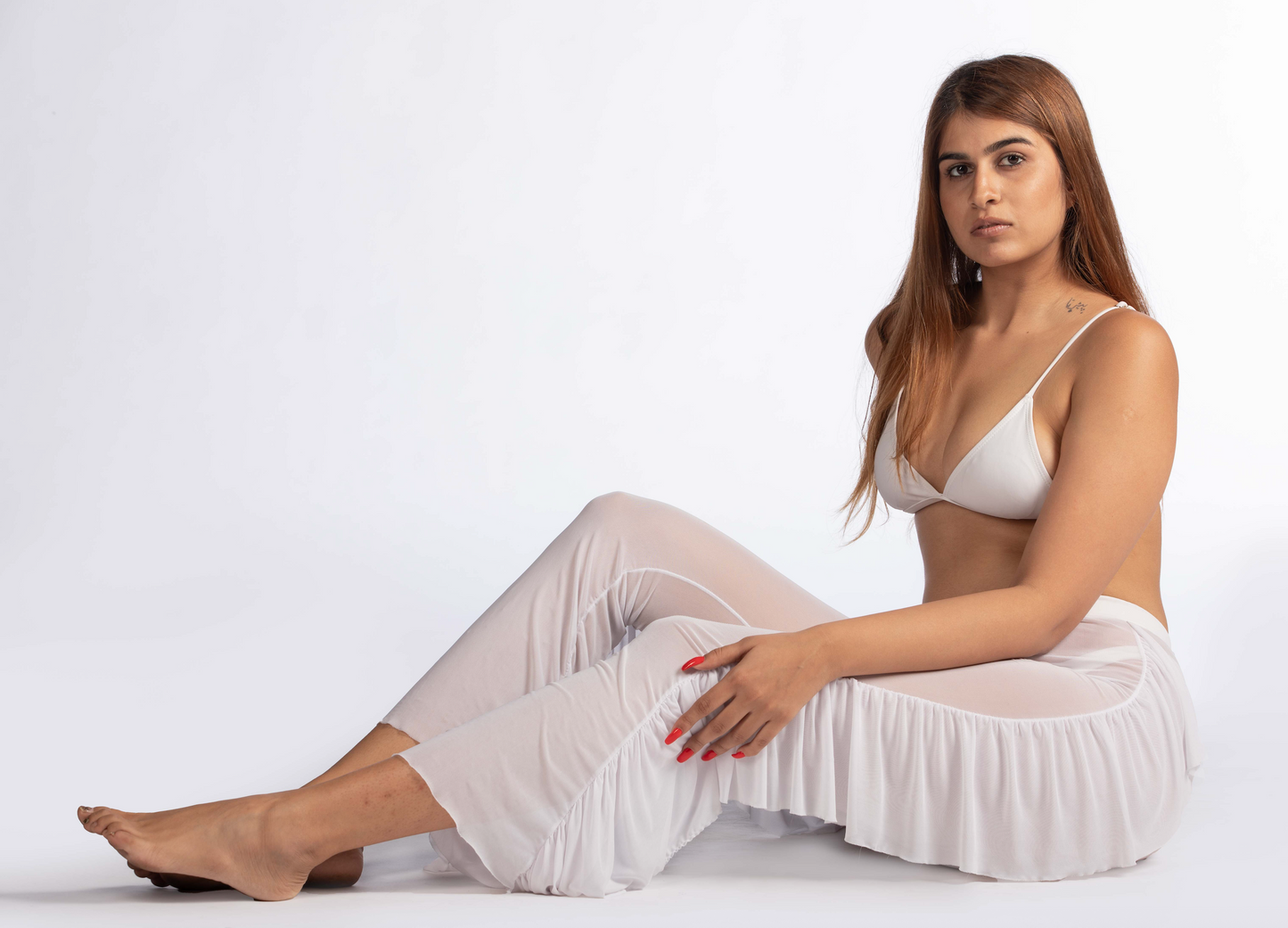 Goddess Chiffon Sheer Pant Bikini Set